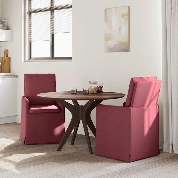 Étkező Székek 2 pcs bordó 57 x 67 x 98 cm szövet