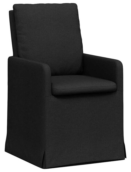 Étkező Székek 2 pcs Fekete 57 x 67 x 98 cm szövet