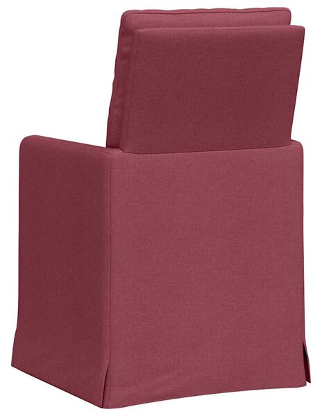 Étkező Székek 2 pcs bordó 57 x 67 x 98 cm szövet