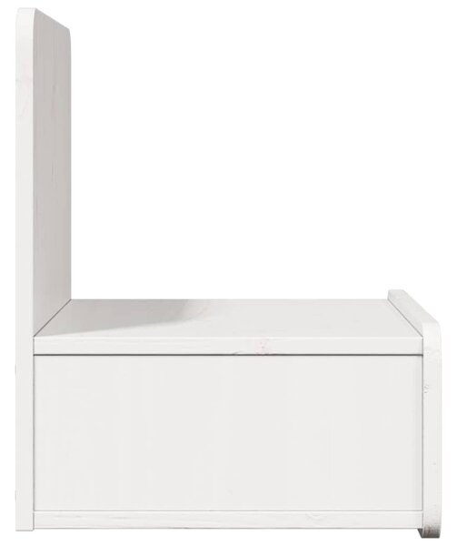 Éjjeli asztal fiókkal Fehér 44 x 32.5 x 40 cm Tömör fenyőfa