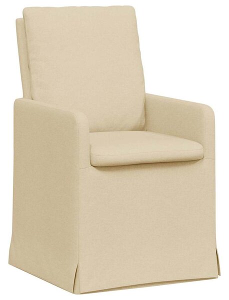 Étkező Székek 2 pcs Krém 57 x 67 x 98 cm szövet