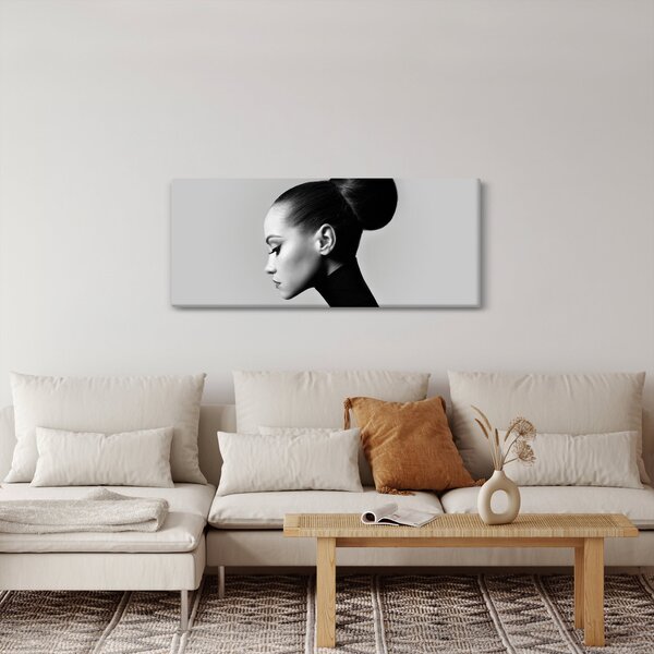 Kép - Egy gyönyörű nő profilja (120x50 cm)