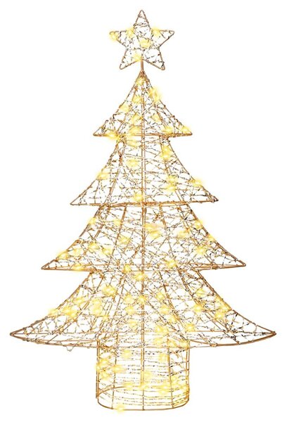 Karácsonyfa 120 LED Meleg fehér 120,5 cm PET