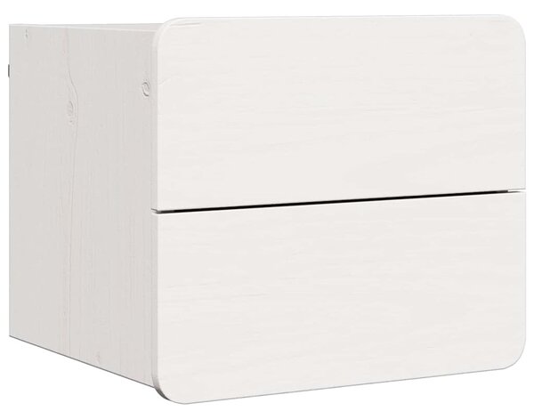 Éjjeli asztal fiókkal Fehér 39 x 34 x 33 cm Tömör fenyőfa