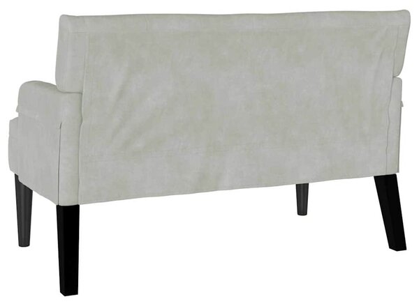 Chesterfield Pad Világosszürke 112 x 65,5 x 75 cm Bársony