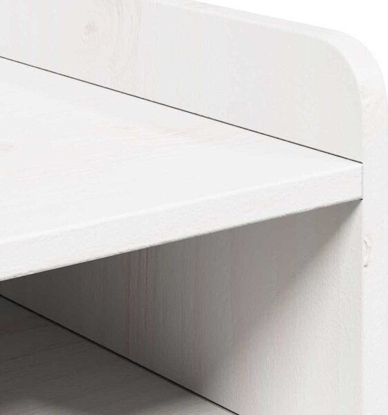 Éjjeli asztal 2 pcs Fehér 38 x 36 x 29.5 cm Tömör fenyőfa