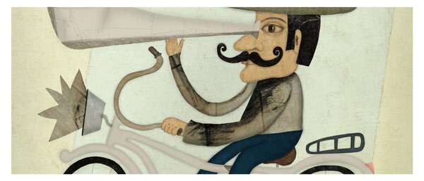 Csillagász kerékpáron (120x50 cm)