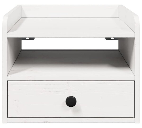 Éjjeli asztal 2 pcs Fehér 38 x 36 x 29.5 cm Tömör fenyőfa