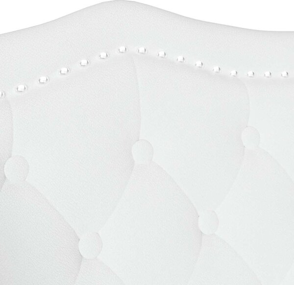 Chesterfield Pad párnával Fehér 120,5 x 65 x 75 cm Műbőr