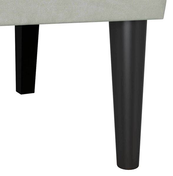 Chesterfield Pad Világosszürke 112 x 65,5 x 75 cm Bársony