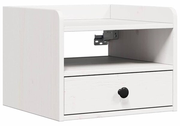 Éjjeli asztal 2 pcs Fehér 38 x 36 x 29.5 cm Tömör fenyőfa