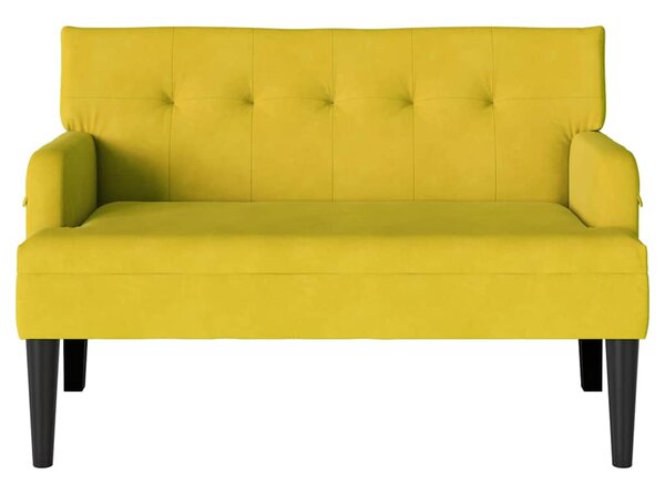 Chesterfield Pad Sárga 112 x 65,5 x 75 cm Bársony