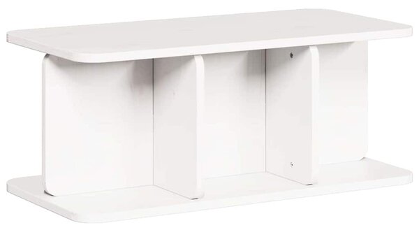 Dohányzóasztal Fehér 80 x 39,5 x 33,5 cm Tömör fenyőfa