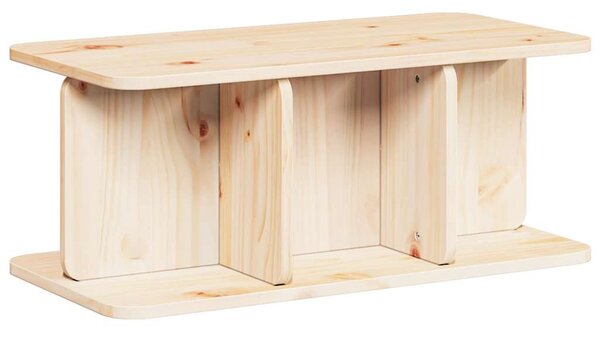 Dohányzóasztal Természetes 80 x 39,5 x 33,5 cm Tömör fenyőfa