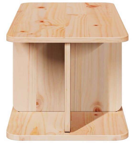 Dohányzóasztal Természetes 80 x 39,5 x 33,5 cm Tömör fenyőfa