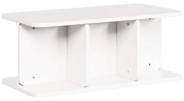 Dohányzóasztal Fehér 80 x 39,5 x 33,5 cm Tömör fenyőfa