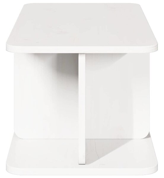 Dohányzóasztal Fehér 80 x 39,5 x 33,5 cm Tömör fenyőfa
