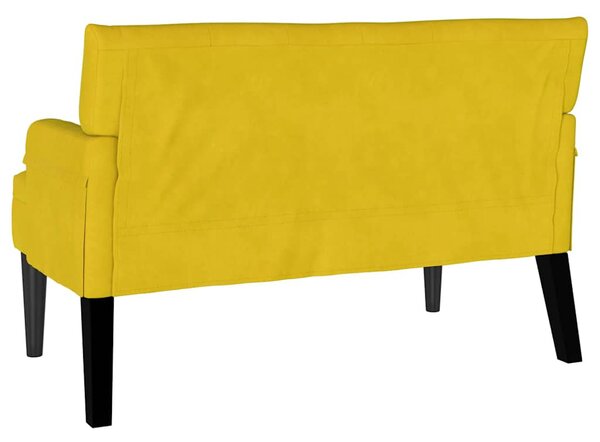 Chesterfield Pad Sárga 112 x 65,5 x 75 cm Bársony