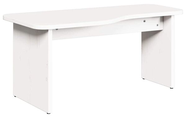 Dohányzóasztal 2 pcs Fehér 100 x 69 x 35.5 cm Tömör fenyőfa