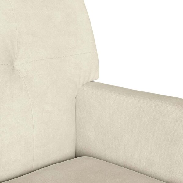 Chesterfield Pad Krém 112 x 65,5 x 75 cm Bársony