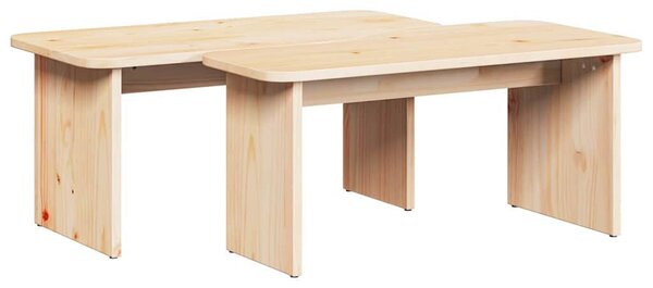 Dohányzóasztal 2 pcs Természetes 100 x 69 x 35.5 cm
