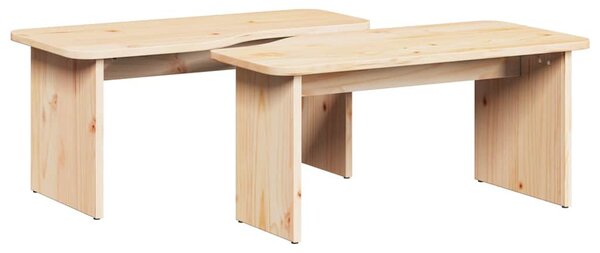 Dohányzóasztal 2 pcs Természetes 100 x 69 x 35.5 cm