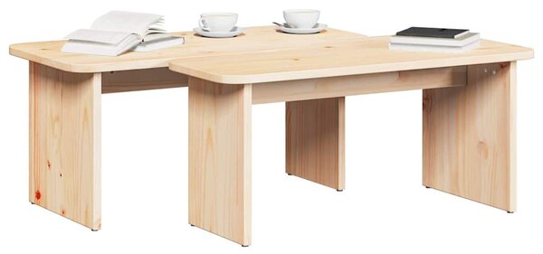Dohányzóasztal 2 pcs Természetes 100 x 69 x 35.5 cm