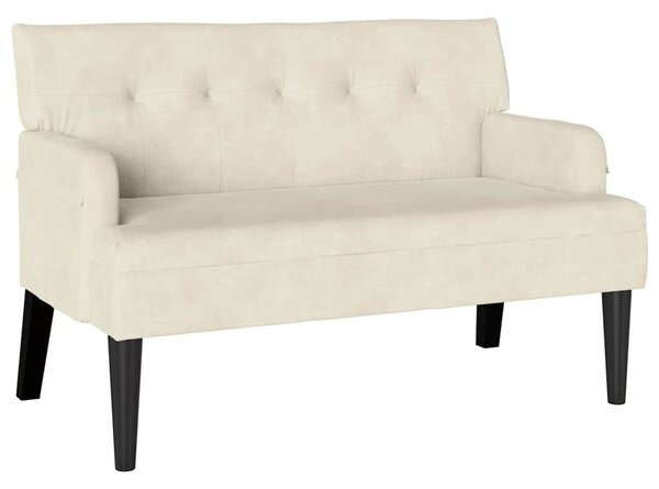 Chesterfield Pad Krém 112 x 65,5 x 75 cm Bársony