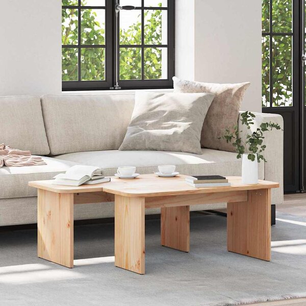 Dohányzóasztal 2 pcs Természetes 100 x 69 x 35.5 cm