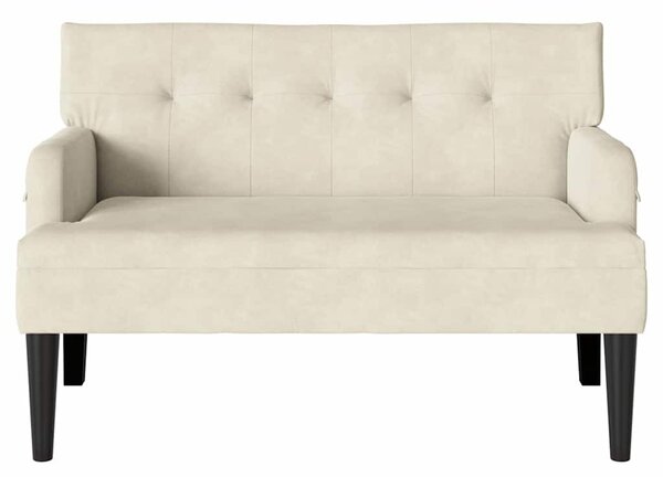 Chesterfield Pad Krém 112 x 65,5 x 75 cm Bársony