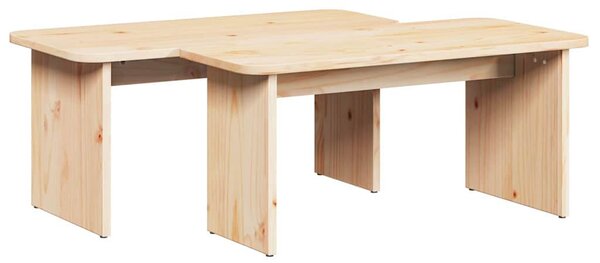 Dohányzóasztal 2 pcs Természetes 100 x 69 x 35.5 cm