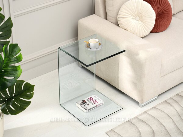 Dohányzóasztal Pyrid (átlátszó)