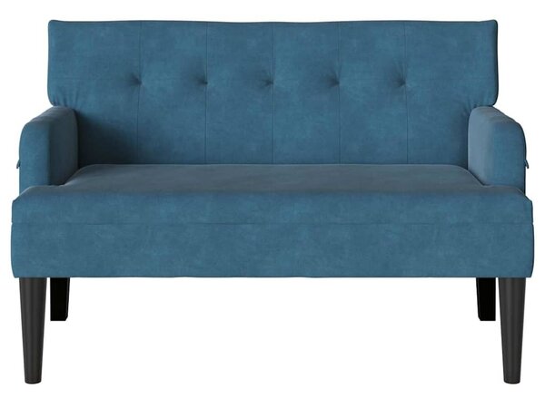 Chesterfield Pad Kék 112 x 65,5 x 75 cm Bársony