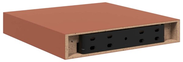 Falpolc Falra szerelhető 4 pcs Piros 23 x 23,5 x 4 cm Faanyag
