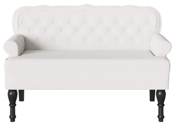 Chesterfield Pad Fehér 119.5 x 64.5 x 75 cm Műbőr
