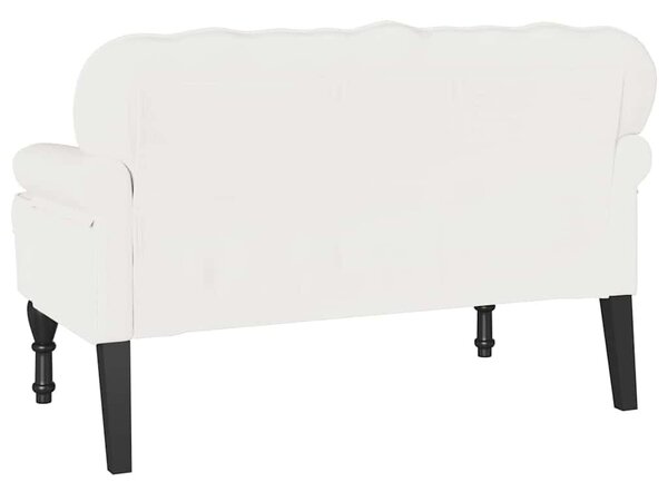 Chesterfield Pad Fehér 119.5 x 64.5 x 75 cm Műbőr