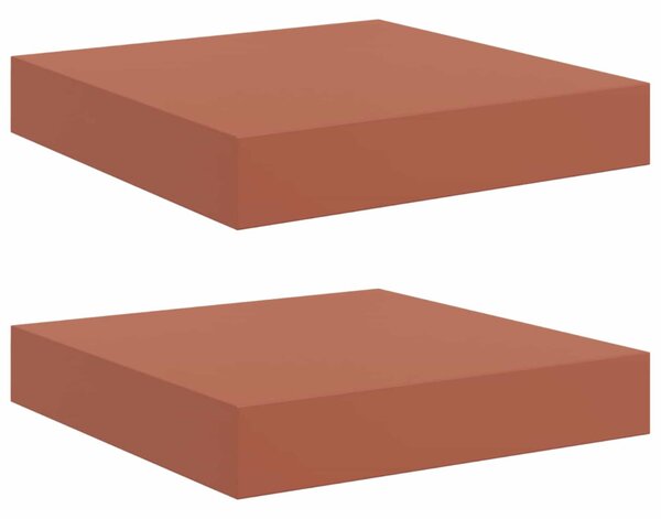 Falpolc Falra szerelhető 2 pcs Piros 23 x 23,5 x 4 cm Faanyag