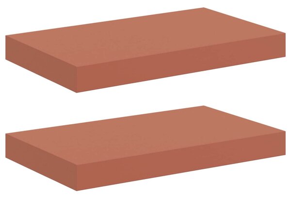 Falpolc Falra szerelhető 2 pcs Piros 40 x 23,5 x 4 cm Faanyag