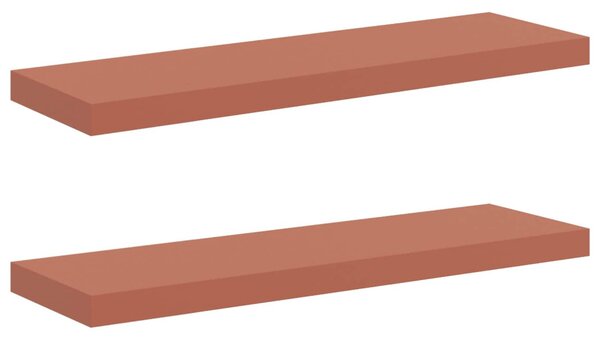 Falpolc Falra szerelhető 2 pcs Piros 80 x 23,5 x 4 cm Faanyag
