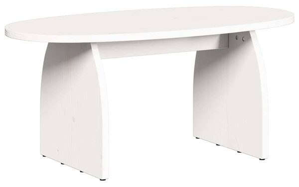 Dohányzóasztal Fehér 80 x 40 x 35 cm Tömör fenyőfa