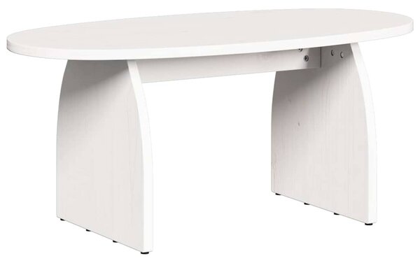 Dohányzóasztal Fehér 80 x 40 x 35 cm Tömör fenyőfa