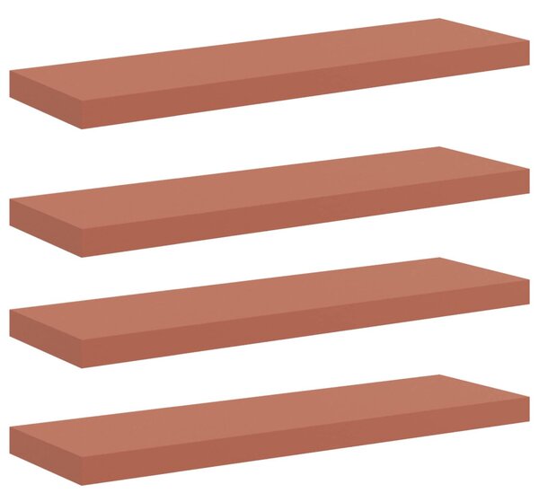 Falpolc Falra szerelhető 4 pcs Piros 80 x 23,5 x 4 cm Faanyag