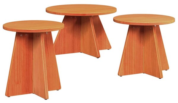 Dohányzóasztal 3 pcs Faggyú barna