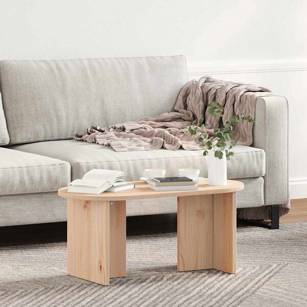 Dohányzóasztal Természetes 80 x 39.5 x 35 cm Tömör fenyőfa