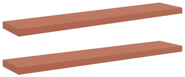 Falpolc Falra szerelhető 2 pcs Piros 120 x 23,5 x 4 cm Faanyag
