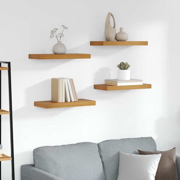 VidaXL Falpolc Falra szerelhető 4 pcs Barna 50 x 23 x 4 cm Faanyag