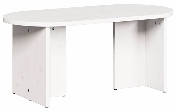 Dohányzóasztal Fehér 80 x 39.5 x 35 cm Tömör fenyőfa