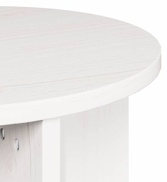 Dohányzóasztal 2 pcs Fehér 41.5 x 41.5 x 44 cm Tömör fenyőfa