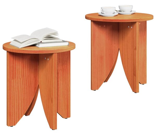 Dohányzóasztal 2 pcs Viaszbarna 41.5 x 41.5 x 44 cm