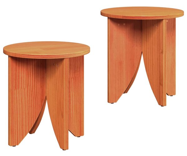 Dohányzóasztal 2 pcs Viaszbarna 41.5 x 41.5 x 44 cm
